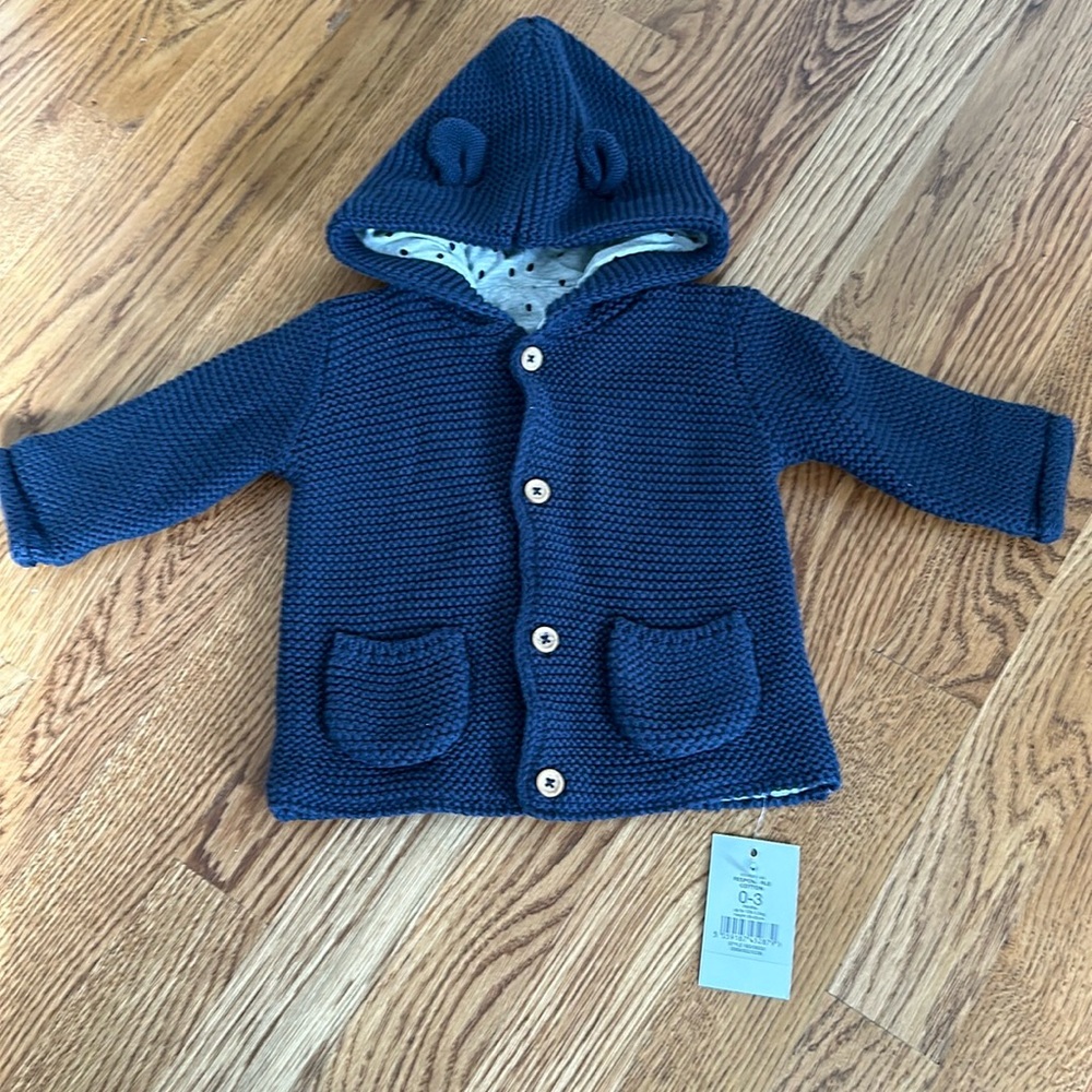 Navy blue cotton sweater NWT!